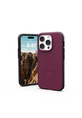 Чохол-накладка Urban Armor Gear Civilian Magsafe для Apple iPhone 15 Pro Bordeaux (114275119049)