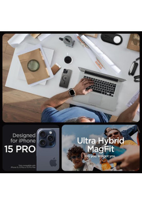 Чохол-накладка Spigen Ultra Hybrid MagFit для Apple iPhone 15 Pro Carbon Fiber (ACS06717)