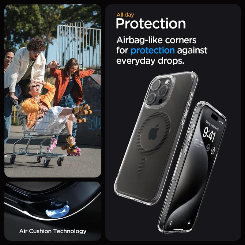 Чохол-накладка Spigen Ultra Hybrid MagFit для Apple iPhone 15 Pro Carbon Fiber (ACS06717)