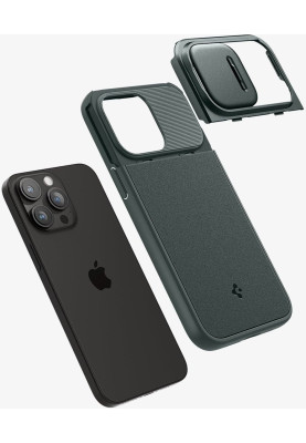 Чохол-накладка Spigen Optik Armor MagFit для Apple iPhone 15 Pro Abyss Green (ACS06739)