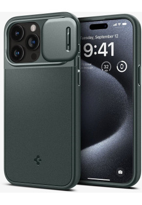 Чохол-накладка Spigen Optik Armor MagFit для Apple iPhone 15 Pro Abyss Green (ACS06739)