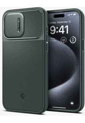 Чохол-накладка Spigen Optik Armor MagFit для Apple iPhone 15 Pro Abyss Green (ACS06739)