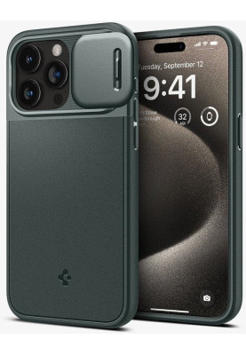 Чохол-накладка Spigen Optik Armor MagFit для Apple iPhone 15 Pro Max Abyss Green (ACS06600)