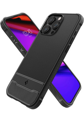 Чохол-накладка Spigen Rugged Armor MagFit для Apple iPhone 15 Pro Matte Black (ACS06703)