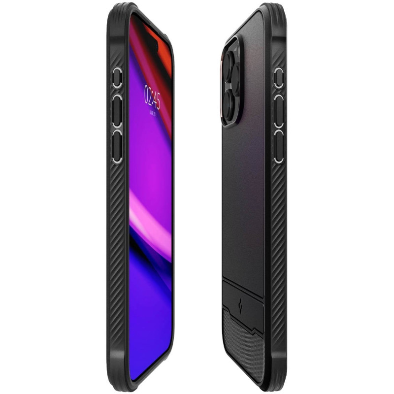 Чохол-накладка Spigen Rugged Armor MagFit для Apple iPhone 15 Pro Matte Black (ACS06703)