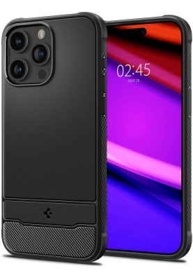 Чохол-накладка Spigen Rugged Armor MagFit для Apple iPhone 15 Pro Matte Black (ACS06703)