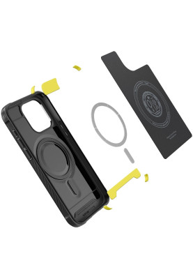 Чохол-накладка Spigen Rugged Armor MagFit для Apple iPhone 15 Pro Matte Black (ACS06703)