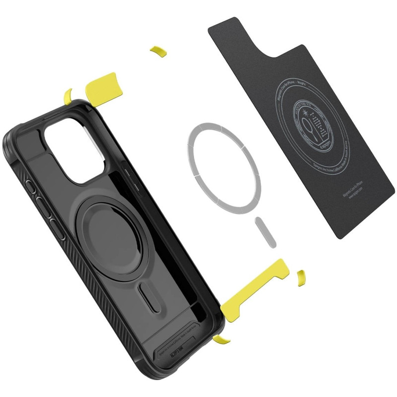 Чохол-накладка Spigen Rugged Armor MagFit для Apple iPhone 15 Pro Matte Black (ACS06703)