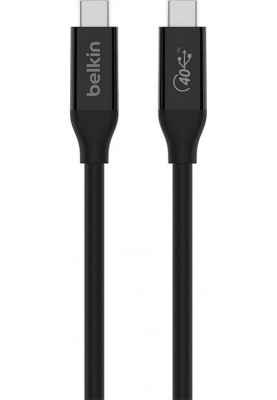 Кабель Belkin USB Type-C-USB Type-C, 40Gbps, 100W, 0.8м, Black (INZ001BT0.8MBK)