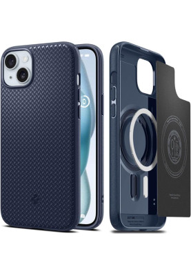 Чохол-накладка Spigen Mag Armor MagFit для Apple iPhone 15 Navy Blue (ACS06816)