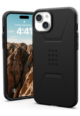 Чохол-накладка Urban Armor Gear Civilian Magsafe для Apple iPhone 15 Plus Black (114306114040)
