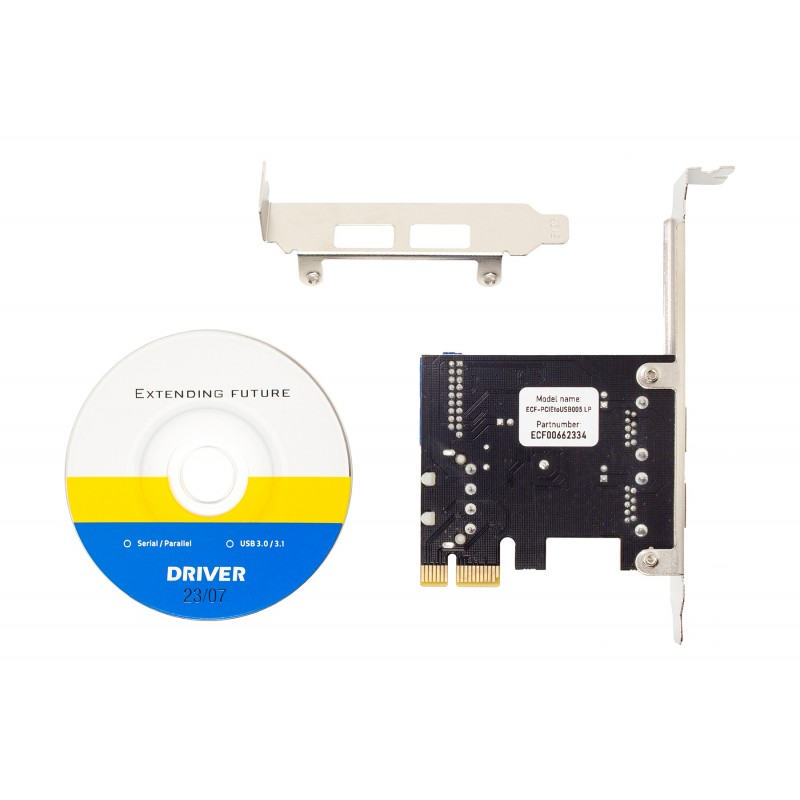 Плата розширення Frime PCI-E to USB3.0 (2 порти) +19pin VIA VL805 (ECF-PCIEtoUSB005.LP)