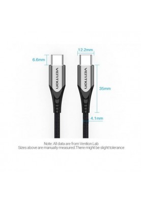 Кабель Vention USB Type-C - USB Type-C (M/M), 1.5 м, Grey (TAEHG)