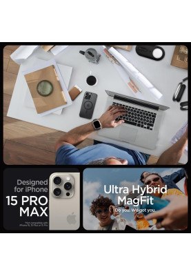 Чохол-накладка Spigen Ultra Hybrid MagFit для Apple iPhone 15 Pro Max Frost Black (ACS06581)