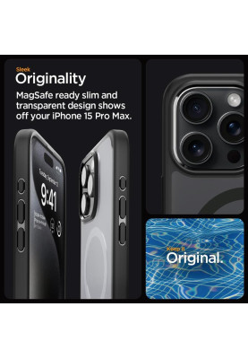 Чохол-накладка Spigen Ultra Hybrid MagFit для Apple iPhone 15 Pro Max Frost Black (ACS06581)