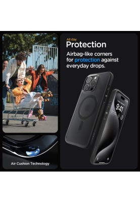 Чохол-накладка Spigen Ultra Hybrid MagFit для Apple iPhone 15 Pro Max Frost Black (ACS06581)