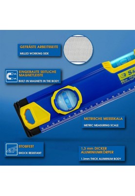 Рівень S&R 400 мм, 3 капсули, магнітний (423032040)