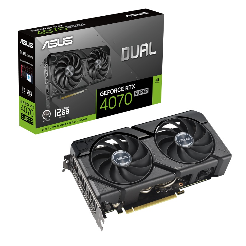 Відеокарта GF RTX 4070 Super 12GB GDDR6X Dual Evo Asus (DUAL-RTX4070S-12G-EVO)