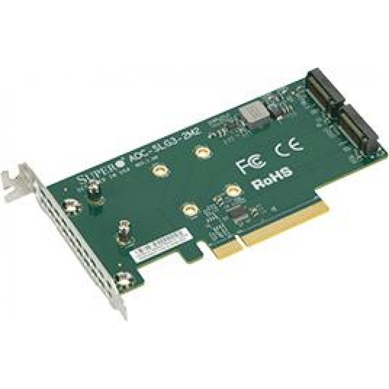 Контролер RAID SSD Supermicro NVME AOC CARD AOC-SLG3-2M2-O