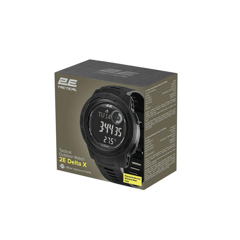 Тактичний годинник 2E Delta X Black (2E-TCW10BK)