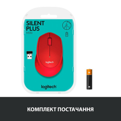 Миша бездротова Logitech M330 Silent Plus Red (910-004911) Миша бездротова Logitech M330 Silent Plus Red (910-004911)