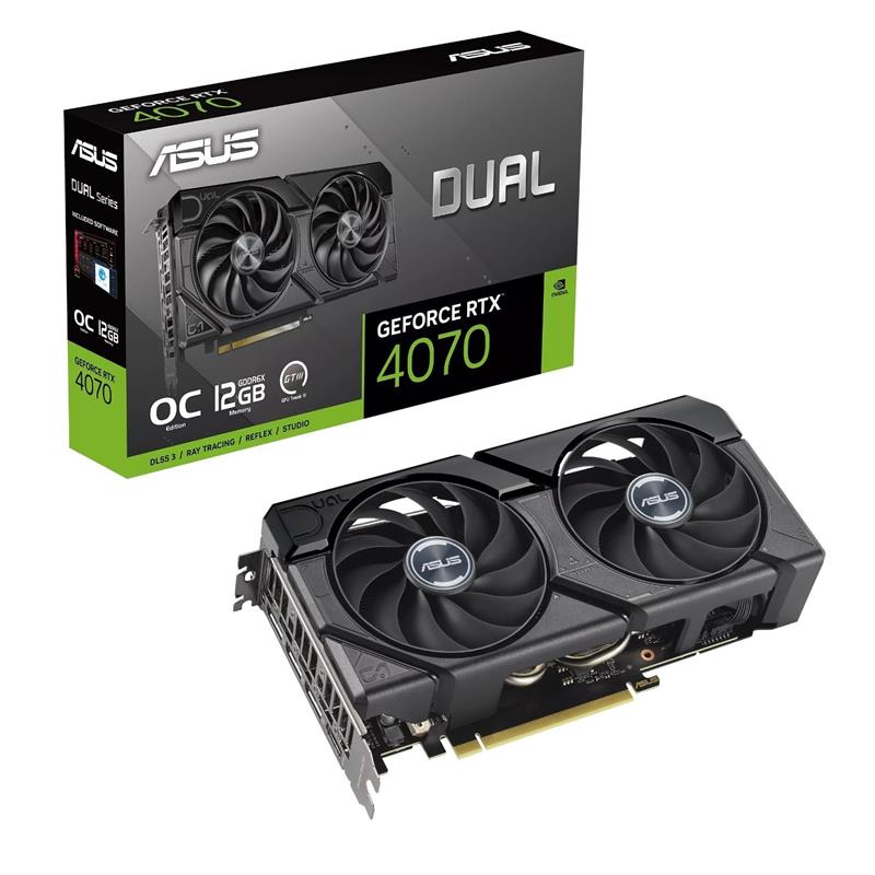 Відеокарта GF RTX 4070 12GB GDDR6X Dual EVO OC Asus (DUAL-RTX4070-O12G-EVO)