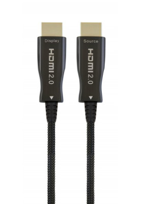 Кабель Cablexpert HDMI - HDMI V 2.0 (M/M), з позолоченими контактами, 15 м, чорний (CCBP-HDMI-AOC-15M)