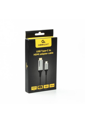 Кабель Cablexpert USB Type-C - HDMI (M/M), 1.8 м, чорний (A-CM-HDMIM4K-1.8M)