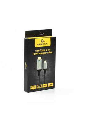 Кабель Cablexpert USB Type-C - HDMI (M/М), 2 м, чорний (A-CM-HDMIM8K-2M)