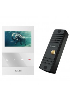 Комплект відеодомофону Slinex ML-16HD(Black)+SQ-04M(White)