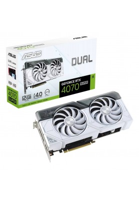 Відеокарта GF RTX 4070 Super 12GB GDDR6X Dual White Asus (DUAL-RTX4070S-12G-WHITE)