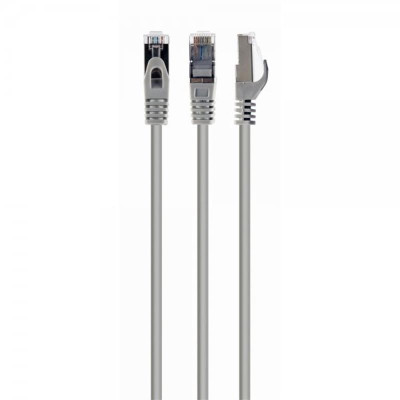 Патч-корд S/FTP Cablexpert (PP6A-LSZHCU-40M) cat.6a, литий, 50u "штекер із засувкою, 40м, сірий