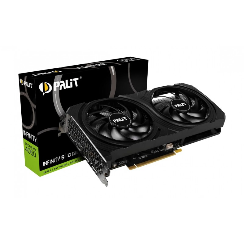 Відеокарта GF RTX 4060 8GB GDDR6 Infinity 2 Palit (NE64060019P1-1070L)