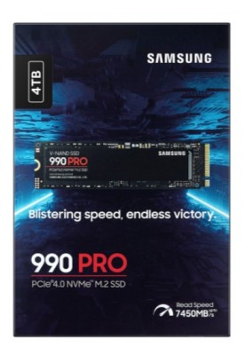 Накопичувач SSD 4ТB Samsung 990 PRO M.2 2280 PCIe 4.0 x4 NVMe V-NAND MLC (MZ-V9P4T0BW)