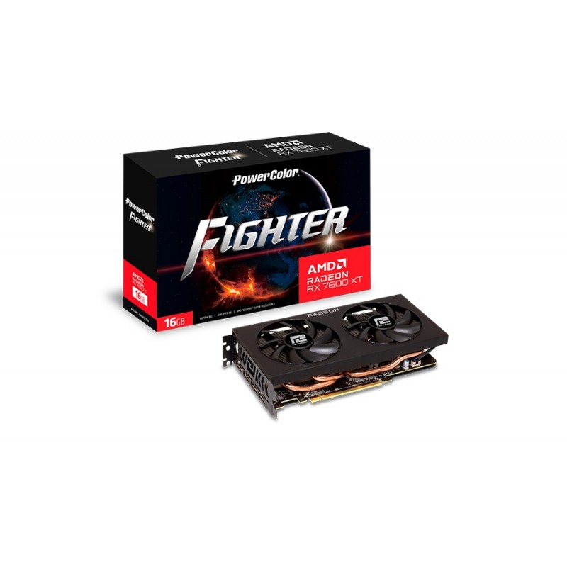 Відеокарта AMD Radeon RX 7600 XT 16GB GDDR6 Fighter PowerColor (RX 7600 XT 16G-F)