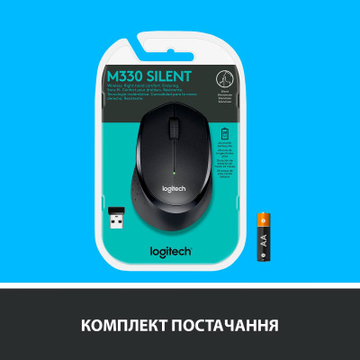 Миша бездротова Logitech M330 Silent Plus Black (910-004909) Миша бездротова Logitech M330 Silent Plus Black (910-004909)