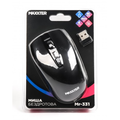 Миша бездротова Maxxter Mr-331 Black