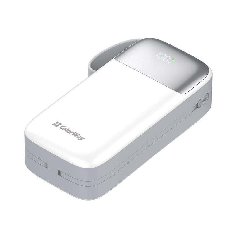 Універсальна мобільна батарея ColorWay 30000mAh White (CW-PB300LPA4WT-PDD)