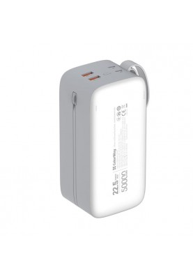 Універсальна мобільна батарея ColorWay 50000mAh White (CW-PB500LPA4WT-PDD)