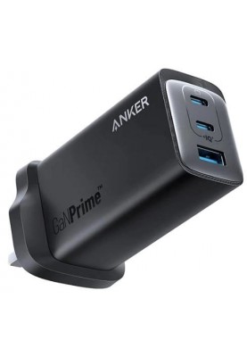 Мережевий зарядний пристрій Anker PowerPort 737 GaNPrime 120W, UK Plug, Black (A2148211)