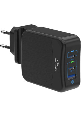 Мережевий зарядний пристрій Media-Tech MT6252 65W Black