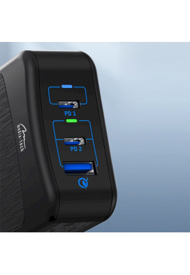Мережевий зарядний пристрій Media-Tech MT6252 65W Black