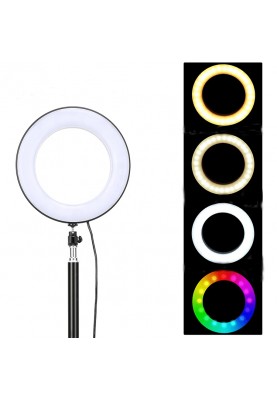 Кільцева USB RGB LED-лампа Zomei RGB108 8" + штатив 0.45 м (RGB108)