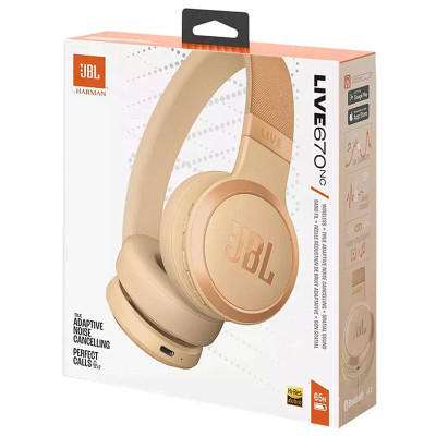 Bluetooth-гарнітура JBL Live 670NC Sandstone (JBLLIVE670NCSAT) Bluetooth-гарнітура JBL Live 670NC Sandstone (JBLLIVE670NCSAT)