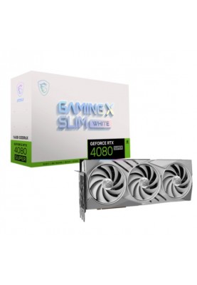 Відеокарта GF RTX 4080 Super 16GB GDDR6X Gaming X Slim White MSI (GeForce RTX 4080 SUPER 16G GAMING X SLIM WHITE)