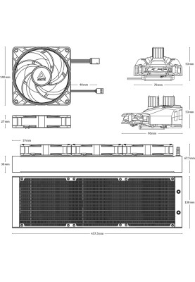 Система водяного охолодження Arctic Liquid Freezer II 420 A-RGB (ACFRE00109A)