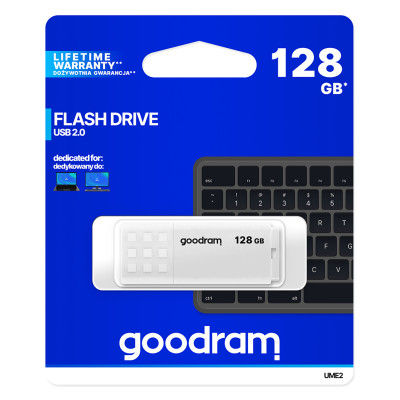 Флеш-накопичувач USB2.0 128GB Goodram UME2 White (UME2-1280W0R11) Флеш-накопичувач USB2.0 128GB Goodram UME2 White (UME2-1280W0R11)
