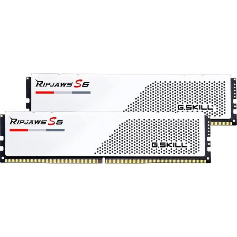 Модуль пам`ятi DDR5 2x16GB/5200 G.Skill Ripjaws S5 White (F5-5200J4040A16GX2-RS5W)