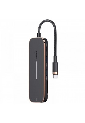 Концентратор USB Type-C Usams US-SJ575 6in1 Multifunctional Black (SJ575HUB01)