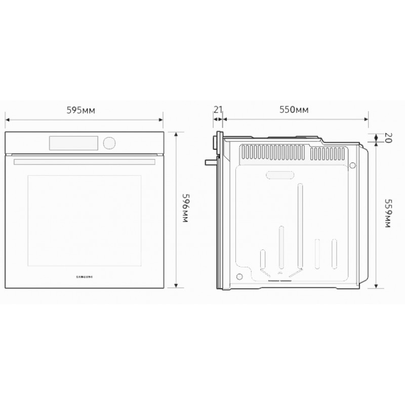 Духова шафа Samsung NV7B4125ZAK/WT